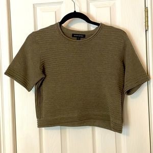 Banana Republic Green Cropped Sweater Size Petite Small